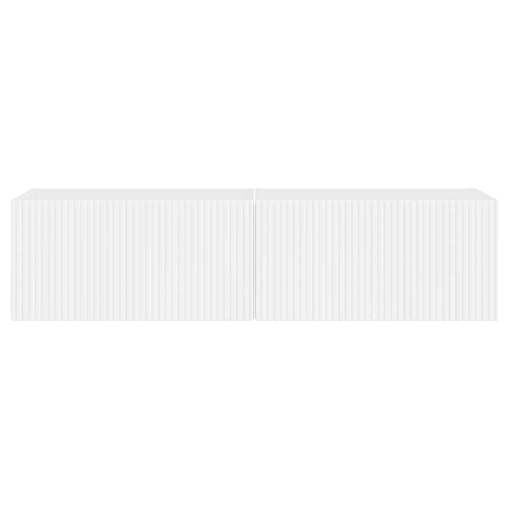 TV Wall Cabinet 2 pcs Gloss White 60 x 31 x 29.5 cm
