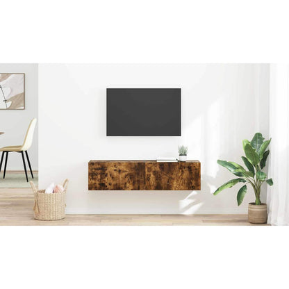 TV Wall Cabinet Wall-mounted 2 pcs Smoked Oak 60 x 31 x 29.5 cm