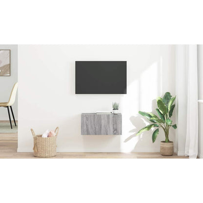 TV Wall Cabinet Grey Sonoma 60 x 31 x 29.5 cm Engineered Wood