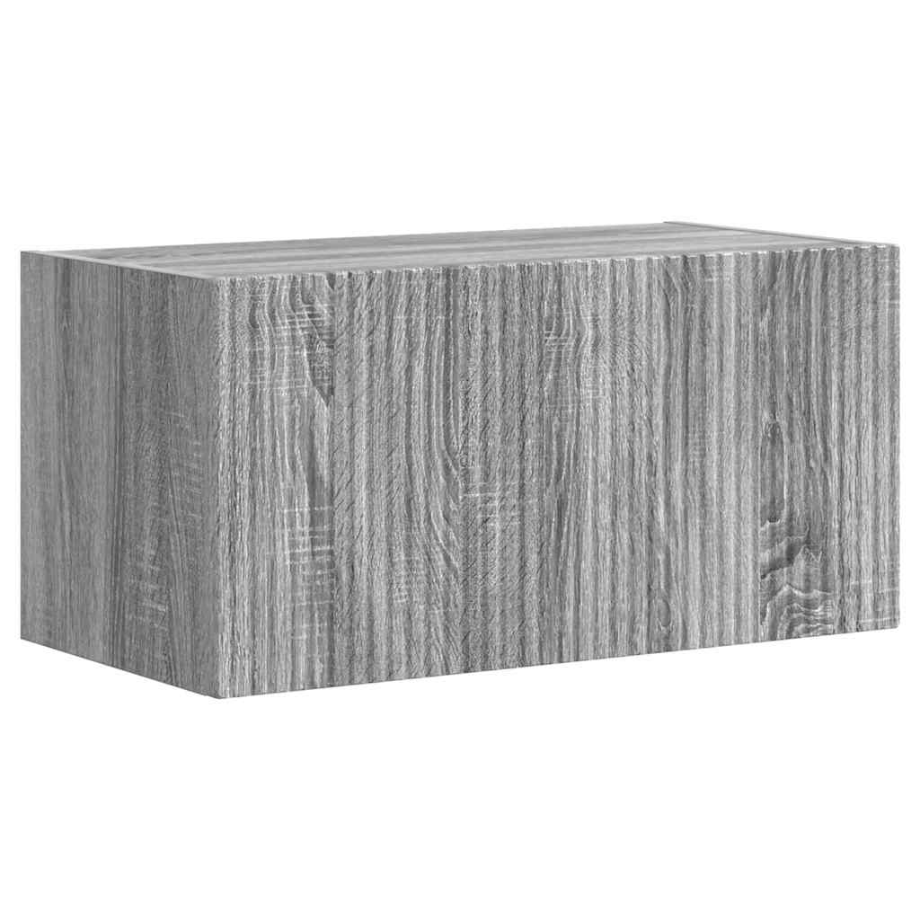TV Wall Cabinet Grey Sonoma 60 x 31 x 29.5 cm Engineered Wood
