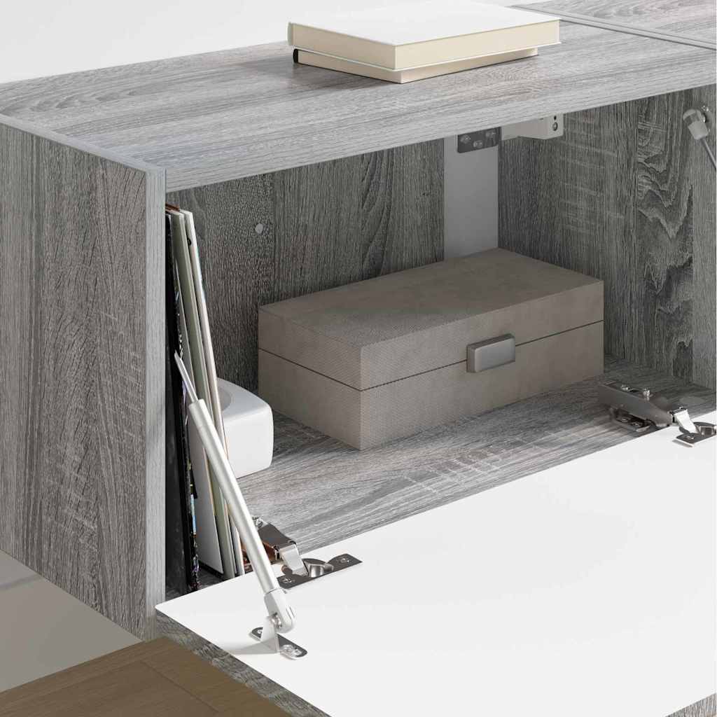 TV Wall Cabinet 2 pcs Grey Sonoma 60 x 31 x 29.5 cm