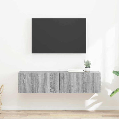 TV Wall Cabinet 2 pcs Grey Sonoma 60 x 31 x 29.5 cm