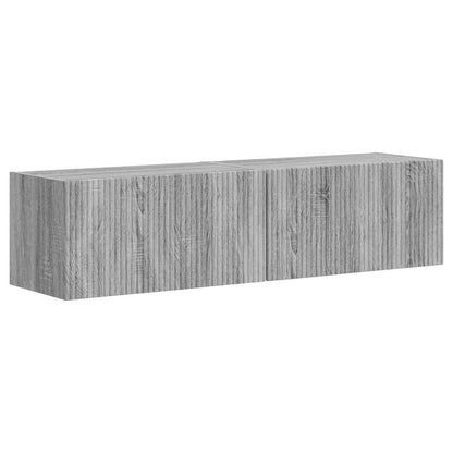 TV Wall Cabinet 2 pcs Grey Sonoma 60 x 31 x 29.5 cm