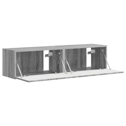 TV Wall Cabinet 2 pcs Grey Sonoma 60 x 31 x 29.5 cm