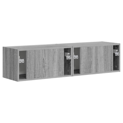 TV Wall Cabinet 2 pcs Grey Sonoma 60 x 31 x 29.5 cm