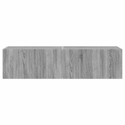 TV Wall Cabinet 2 pcs Grey Sonoma 60 x 31 x 29.5 cm