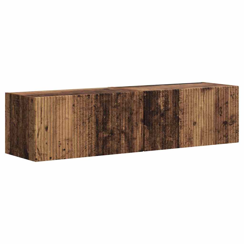 TV Wall Cabinet Wall-mounted 2 pcs Old Wood 60 x 31 x 29.5 cm