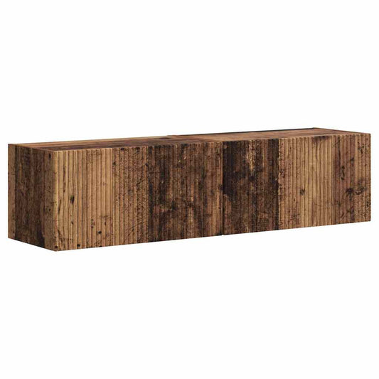 TV Wall Cabinet Wall-mounted 2 pcs Old Wood 60 x 31 x 29.5 cm