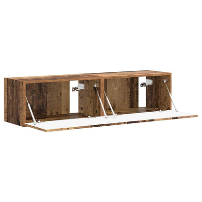 TV Wall Cabinet Wall-mounted 2 pcs Old Wood 60 x 31 x 29.5 cm
