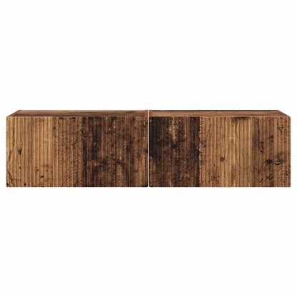 TV Wall Cabinet Wall-mounted 2 pcs Old Wood 60 x 31 x 29.5 cm