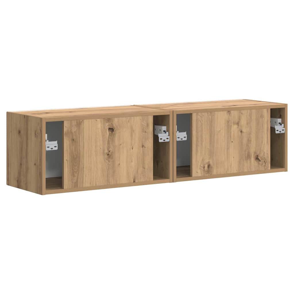 TV Wall Cabinet 2 pcs Artisian Oak 60 x 31 x 29.5 cm