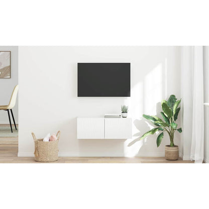 TV Wall Cabinet White 78.5 x 31 x 29.5 cm Engineered Wood