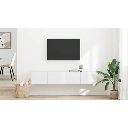 TV Wall Cabinet 2 pcs White 78.5 x 31 x 29.5 cm Engineered Wood