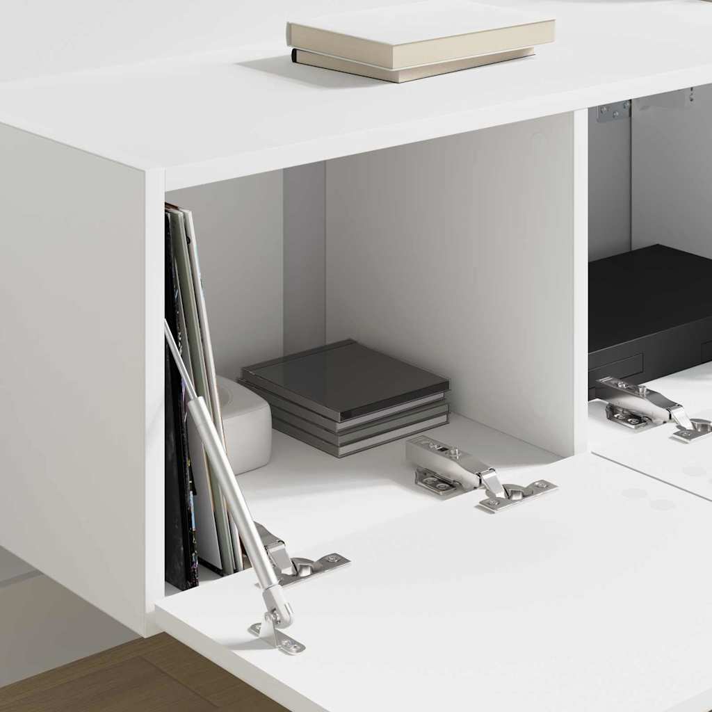 TV Wall Cabinet 2 pcs White 78.5 x 31 x 29.5 cm Engineered Wood