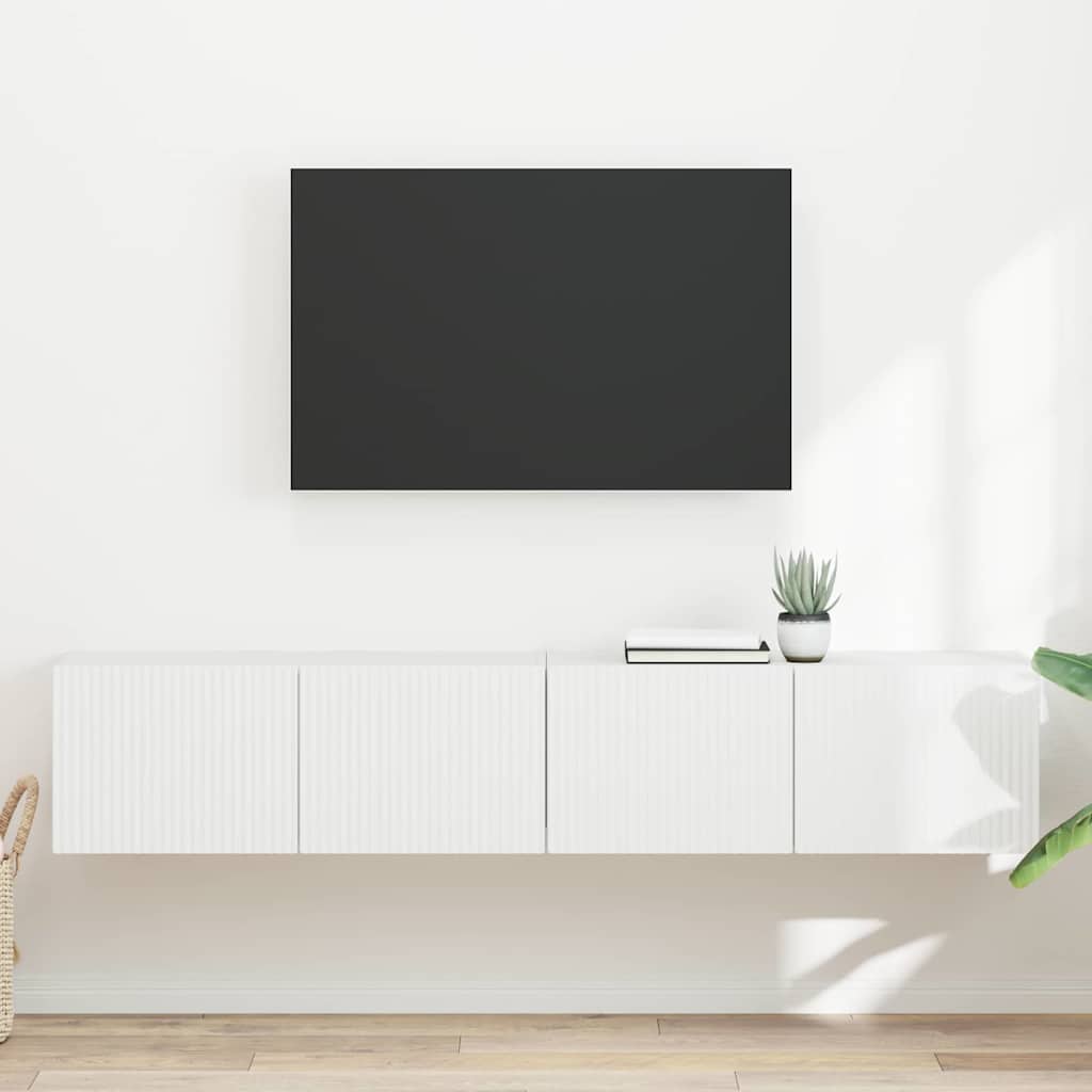 TV Wall Cabinet 2 pcs White 78.5 x 31 x 29.5 cm Engineered Wood