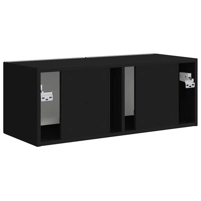 TV Wall Cabinet Black 78.5 x 31 x 29.5 cm Engineered Wood