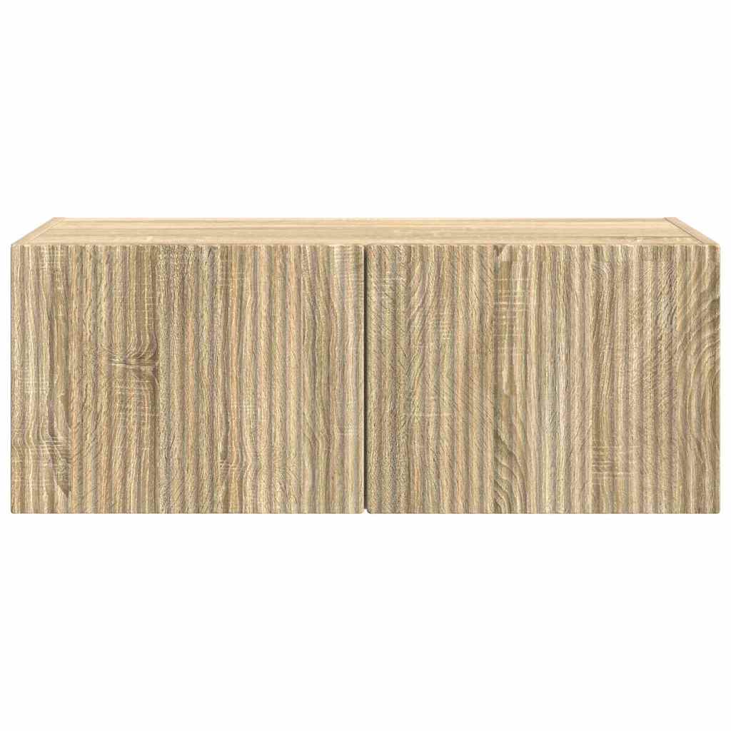 TV Wall Cabinet Sonoma 78.5 x 31 x 29.5 cm Engineered Wood