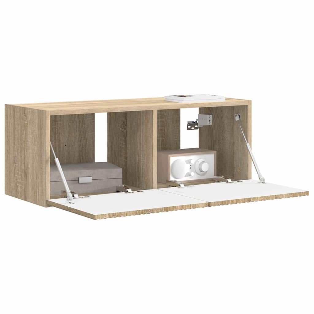 TV Wall Cabinet Sonoma 78.5 x 31 x 29.5 cm Engineered Wood