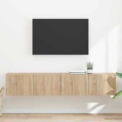 TV Wall Cabinet Wall-mounted 2 pcs Sonoma 78.5 x 31 x 29.5 cm