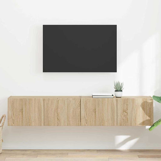 TV Wall Cabinet Wall-mounted 2 pcs Sonoma 78.5 x 31 x 29.5 cm