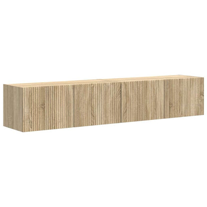 TV Wall Cabinet Wall-mounted 2 pcs Sonoma 78.5 x 31 x 29.5 cm