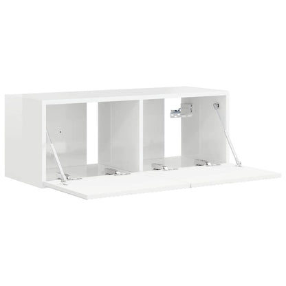 TV Wall Cabinet Gloss White 78.5 x 31 x 29.5 cm Engineered Wood