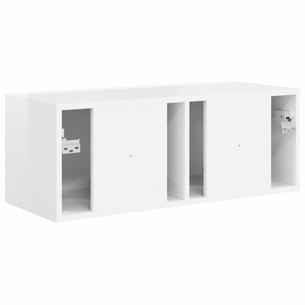 TV Wall Cabinet Gloss White 78.5 x 31 x 29.5 cm Engineered Wood