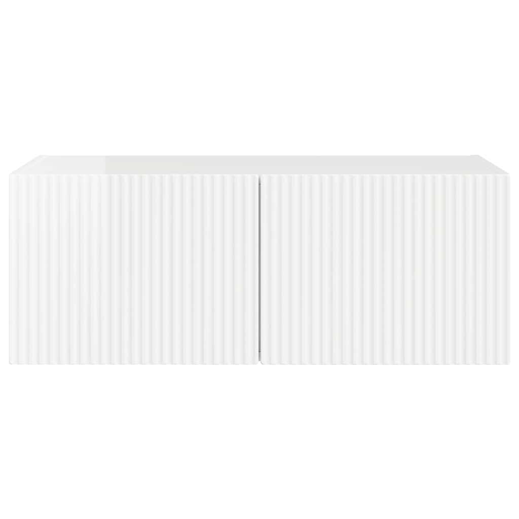 TV Wall Cabinet Gloss White 78.5 x 31 x 29.5 cm Engineered Wood