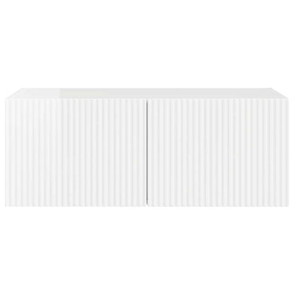 TV Wall Cabinet Gloss White 78.5 x 31 x 29.5 cm Engineered Wood