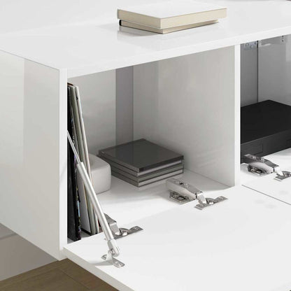 TV Wall Cabinet 2 pcs Gloss White 78.5 x 31 x 29.5 cm