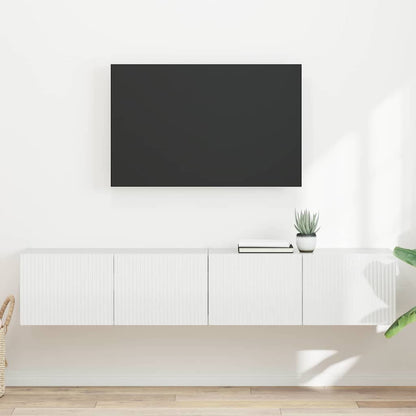 TV Wall Cabinet 2 pcs Gloss White 78.5 x 31 x 29.5 cm