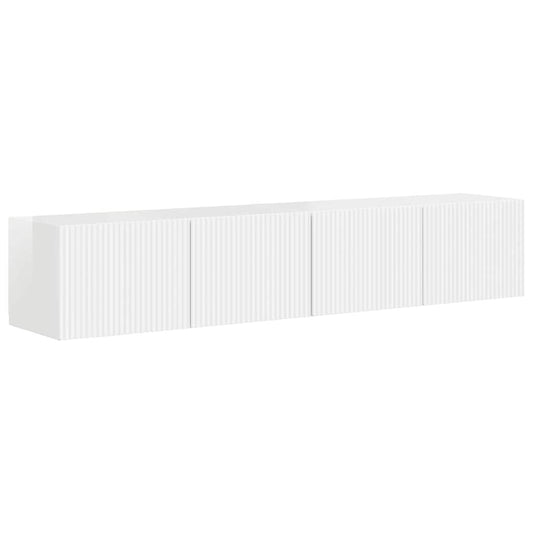 TV Wall Cabinet 2 pcs Gloss White 78.5 x 31 x 29.5 cm
