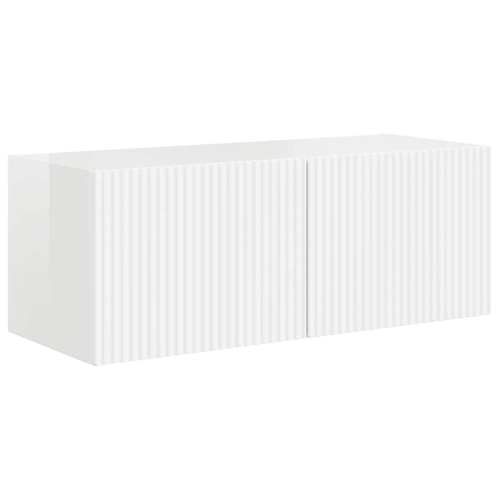 TV Wall Cabinet 2 pcs Gloss White 78.5 x 31 x 29.5 cm