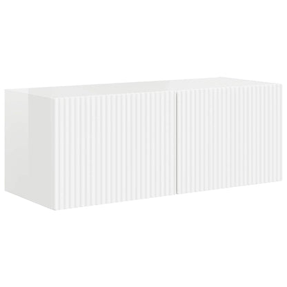 TV Wall Cabinet 2 pcs Gloss White 78.5 x 31 x 29.5 cm