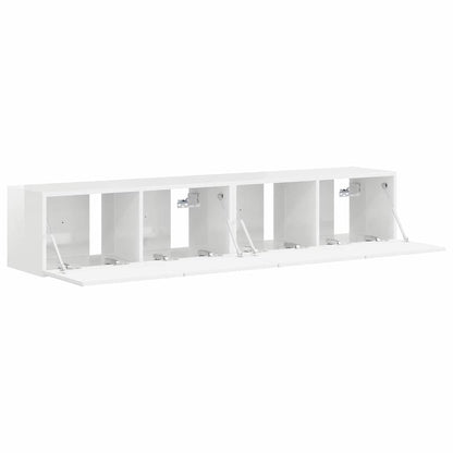 TV Wall Cabinet 2 pcs Gloss White 78.5 x 31 x 29.5 cm