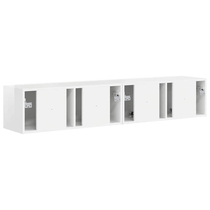 TV Wall Cabinet 2 pcs Gloss White 78.5 x 31 x 29.5 cm