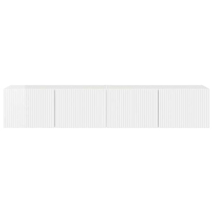 TV Wall Cabinet 2 pcs Gloss White 78.5 x 31 x 29.5 cm