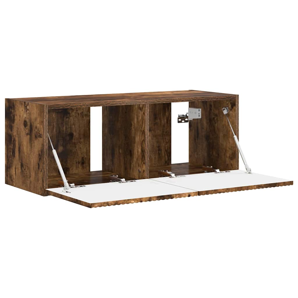 TV Wall Cabinet Smoked Oak 78.5 x 31 x 29.5 cm Engineered Wood