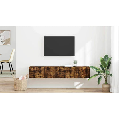 TV Wall Cabinet 2 pcs Smoked Oak 78.5 x 31 x 29.5 cm