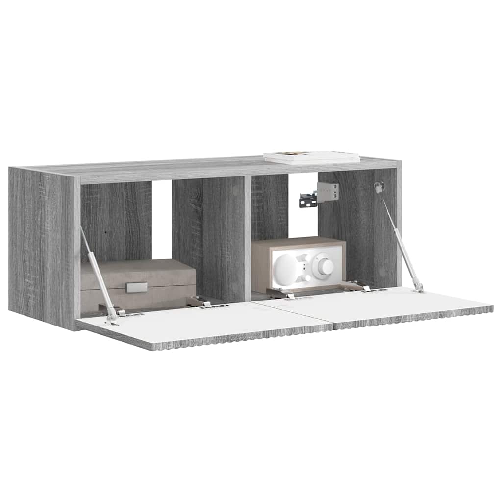TV Wall Cabinet Grey Sonoma 78.5 x 31 x 29.5 cm Engineered Wood