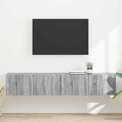 TV Wall Cabinet 2 pcs Grey Sonoma 78.5 x 31 x 29.5 cm
