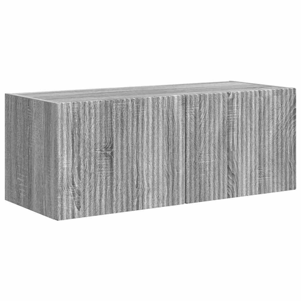 TV Wall Cabinet 2 pcs Grey Sonoma 78.5 x 31 x 29.5 cm