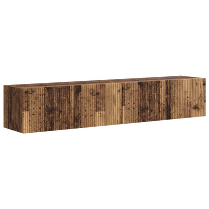 TV Wall Cabinet Wall-mounted 2 pcs Old Wood 78.5 x 31 x 29.5 cm