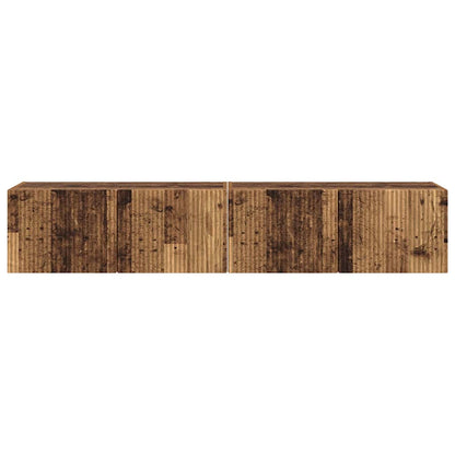 TV Wall Cabinet Wall-mounted 2 pcs Old Wood 78.5 x 31 x 29.5 cm