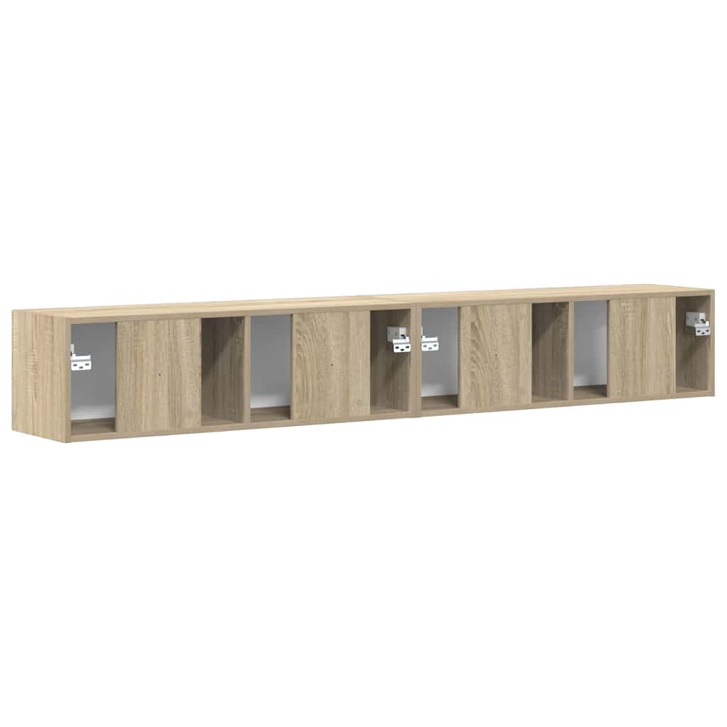 TV Wall Cabinet 2 pcs Sonoma 98 x 31 x 29.5 cm Engineered Wood