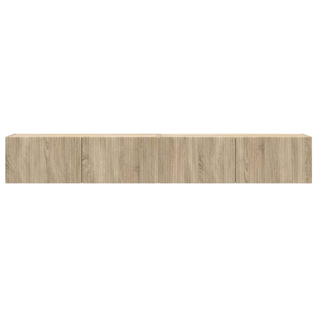 TV Wall Cabinet 2 pcs Sonoma 98 x 31 x 29.5 cm Engineered Wood