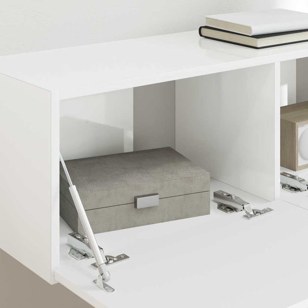 TV Wall Cabinet Gloss White 98 x 31 x 29.5 cm Engineered Wood