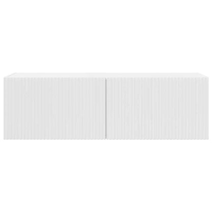 TV Wall Cabinet Gloss White 98 x 31 x 29.5 cm Engineered Wood