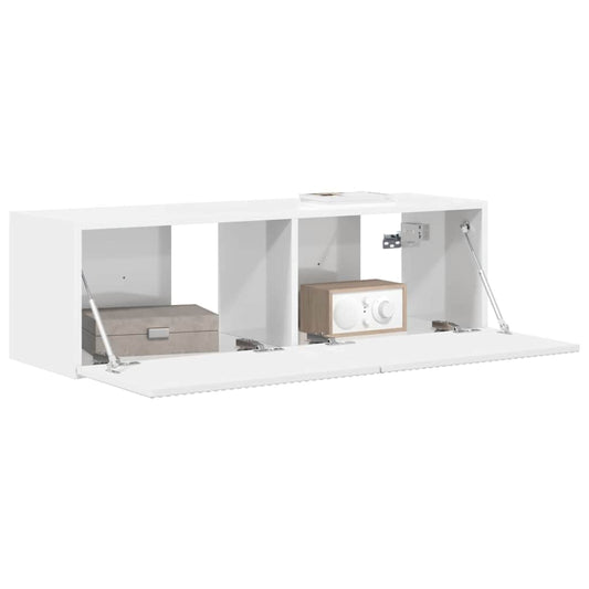 TV Wall Cabinet Gloss White 98 x 31 x 29.5 cm Engineered Wood