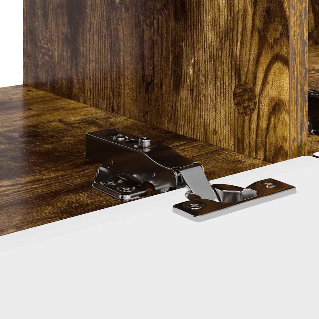 TV Wall Cabinet Smoked Oak 98 x 31 x 29.5 cm Engineered Wood